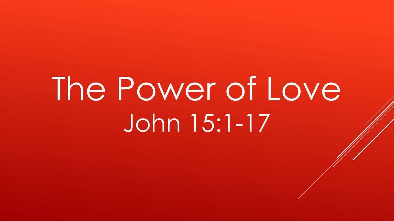 The Power of Love John 15:1-17