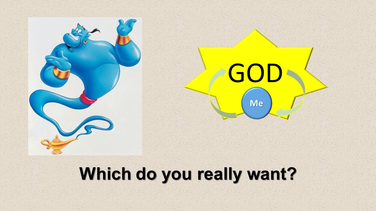 Which do you really want GOD Me