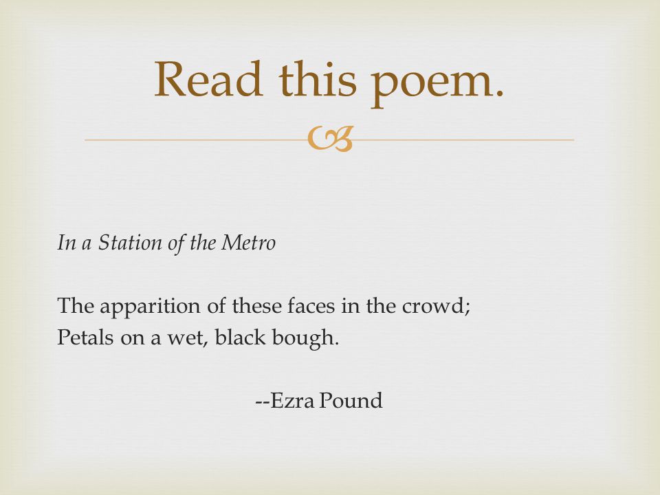 ezra pound metro poem