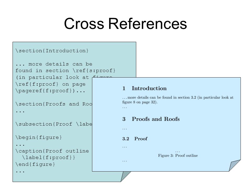 Cross References \section{Introduction}...