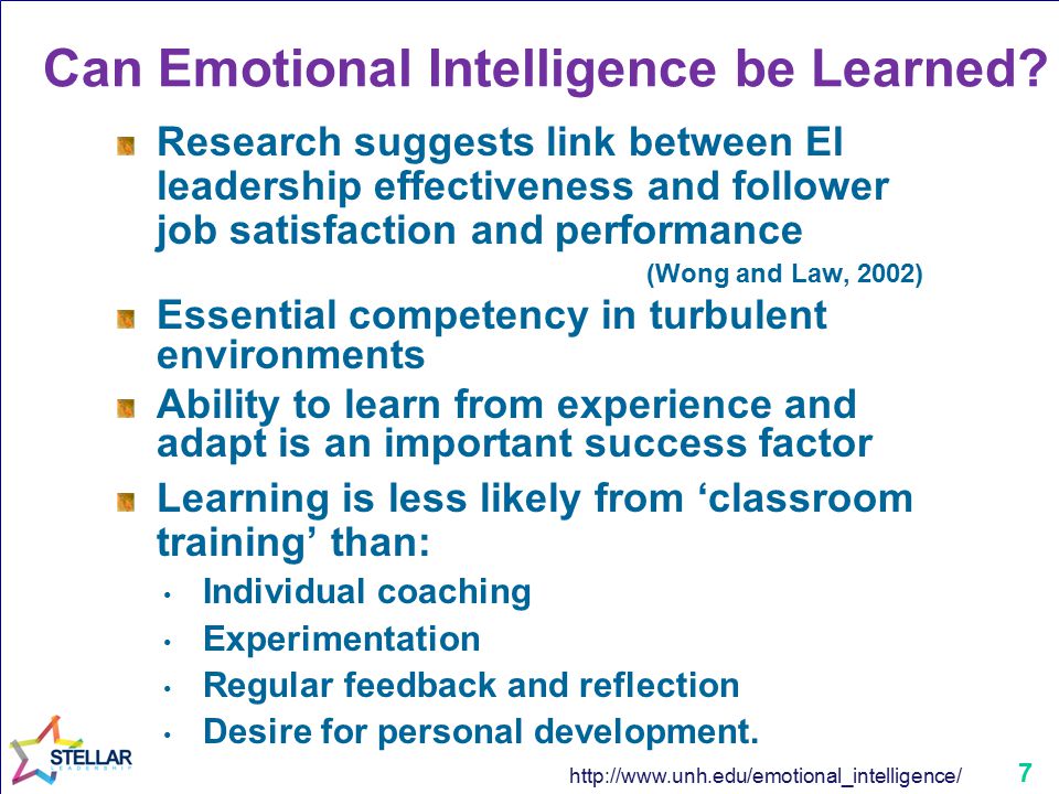 7 Can Emotional Intelligence be Learned.