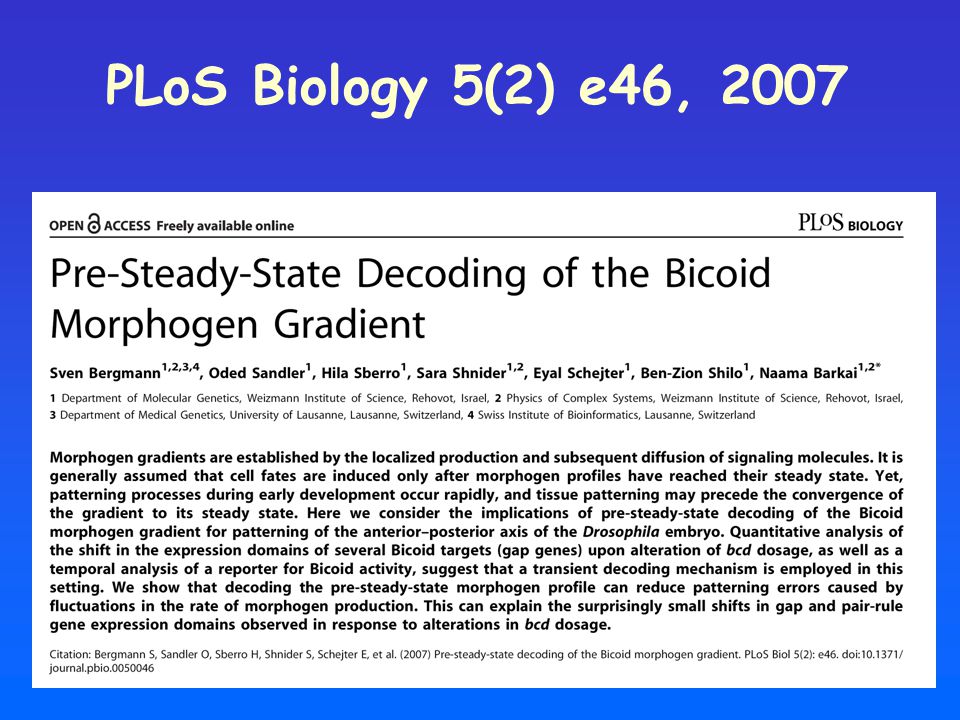 PLoS Biology 5(2) e46, 2007