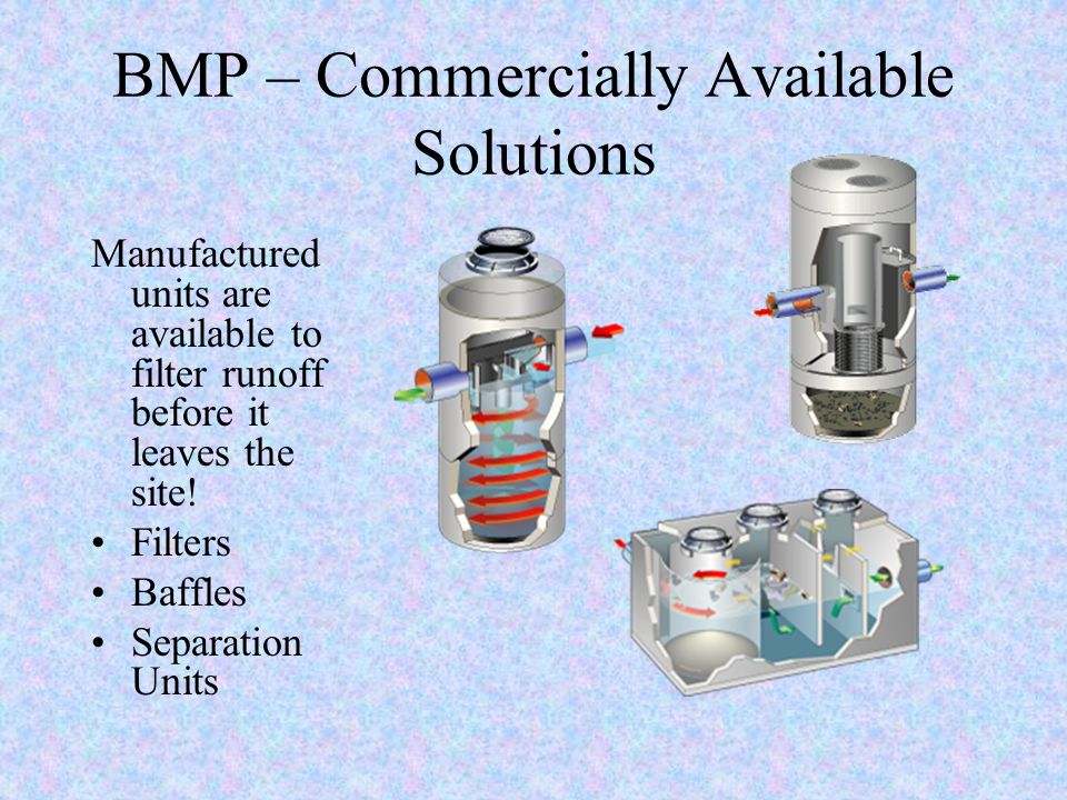 BMP – Infiltration Trench Trenches allow recharge of groundwater and use the ground and media to filter sediment and pollutants.