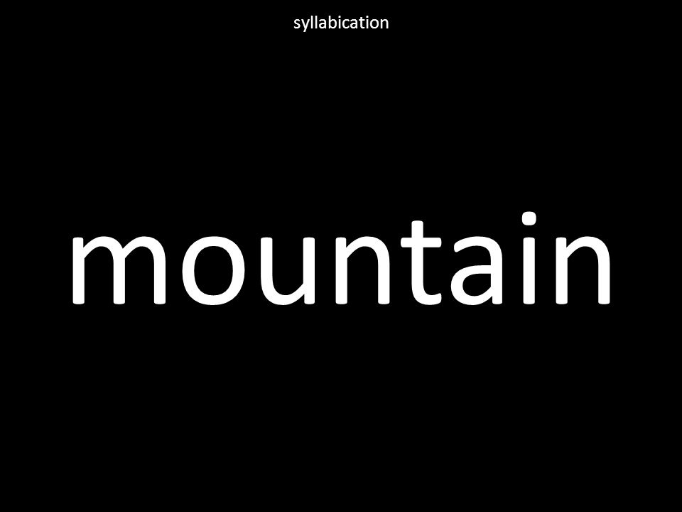 mountain syllabication