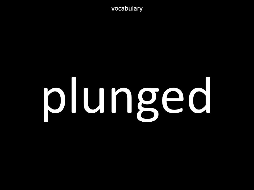 plunged vocabulary