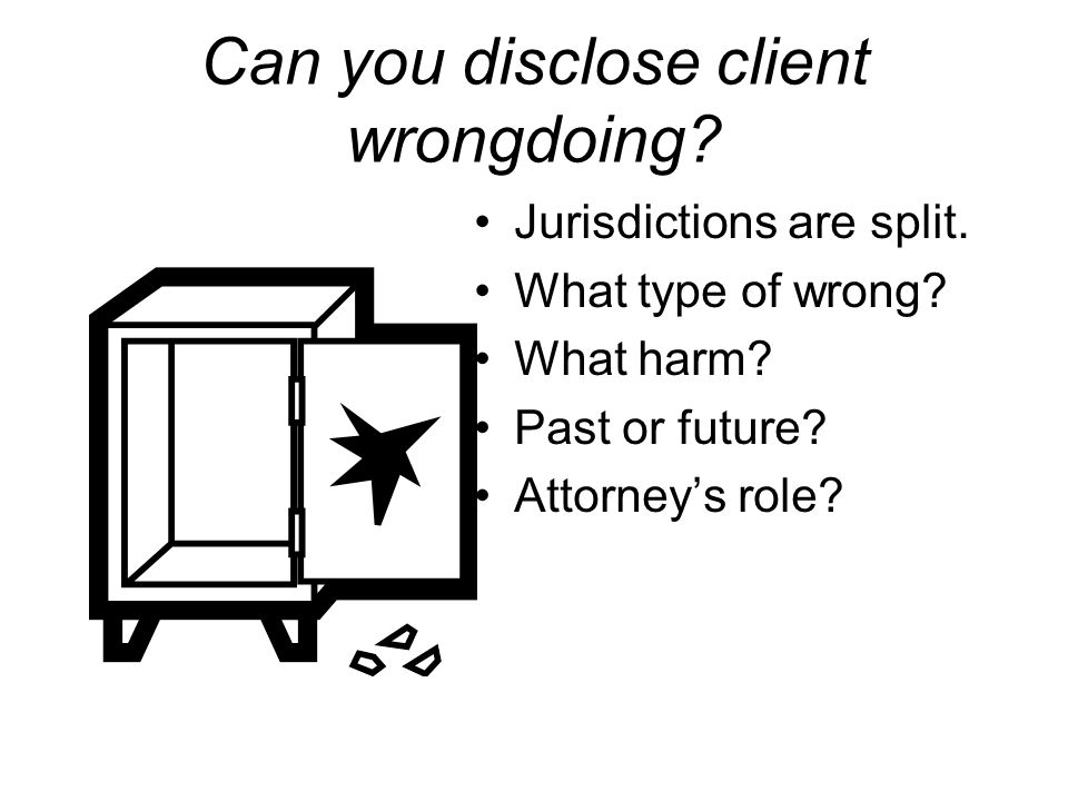 Can you disclose client wrongdoing. Jurisdictions are split.