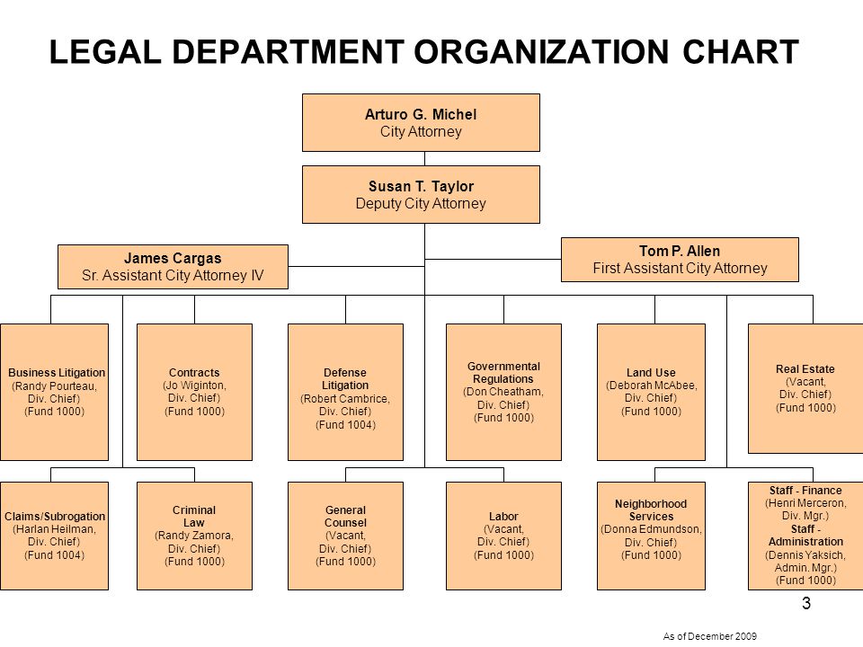 Law Office Organizational Chart