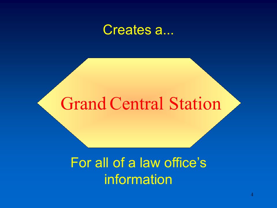 4 Creates a... For all of a law office’s information Grand Central Station