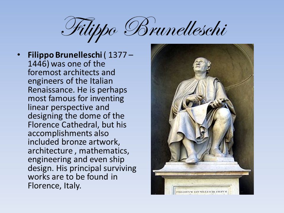 filippo brunelleschi famous works