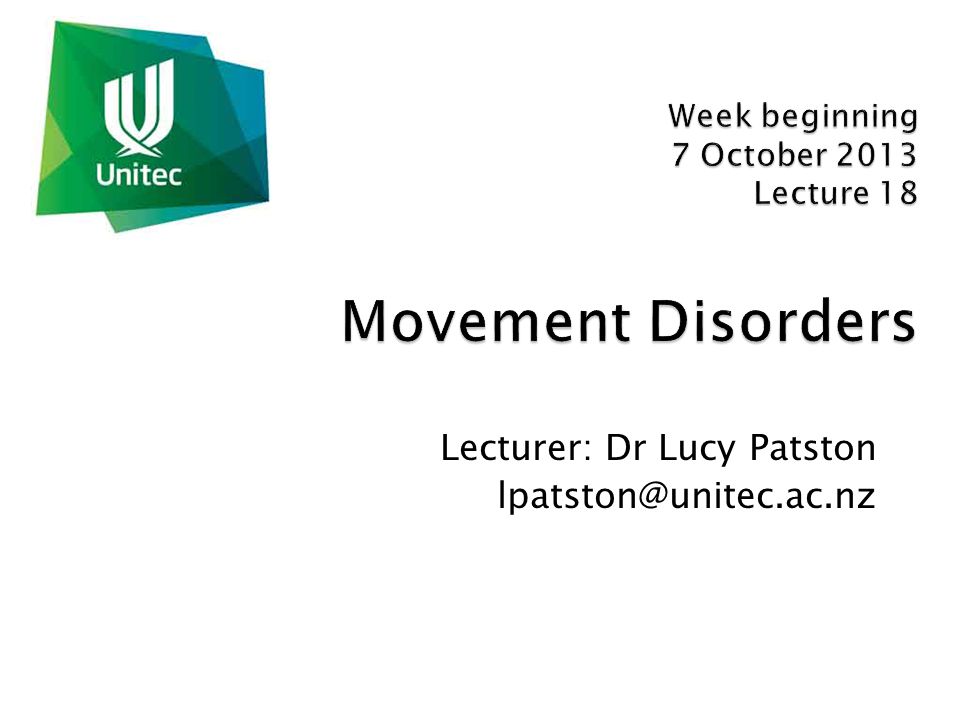 Lecturer: Dr Lucy Patston
