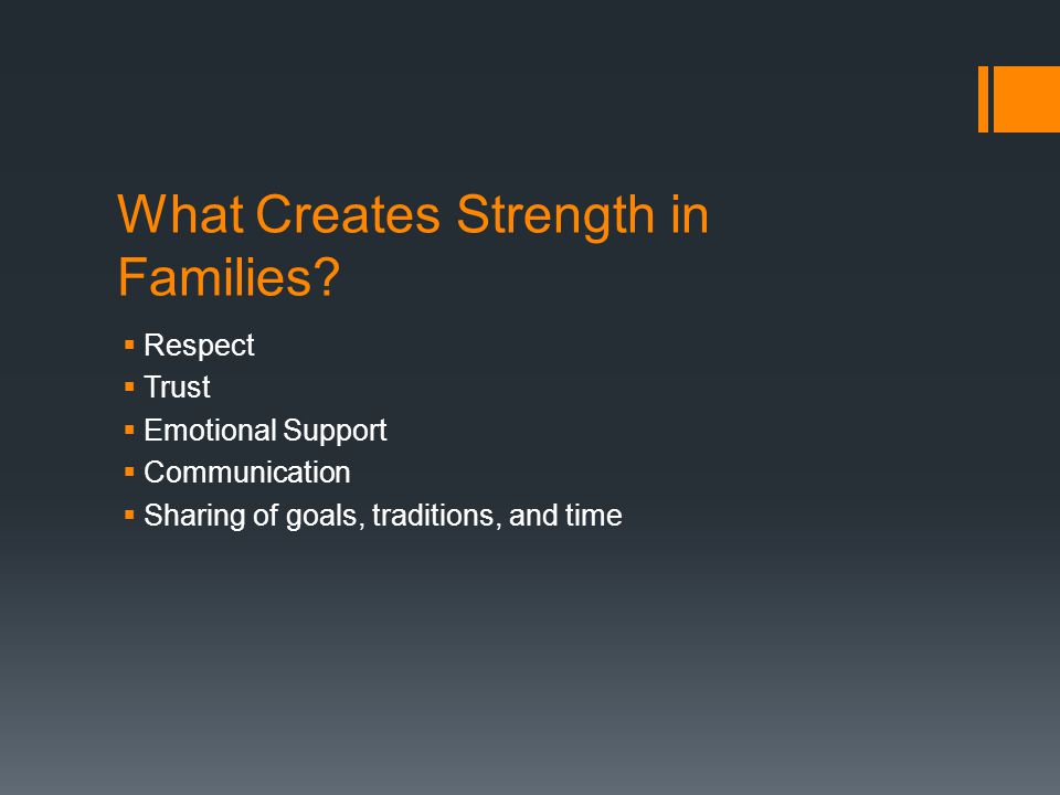 What Creates Strength in Families.
