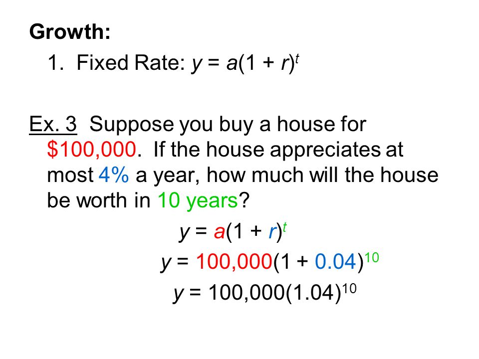 8 8 Exponential Growth Decay Decay 1 Fixed Rate Ppt Download 8 8 Exponential Growth Decay Decay 1 Fixed Rate Ppt Download