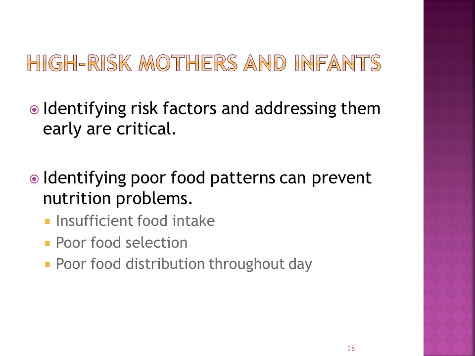  Identifying risk factors and addressing them early are critical.