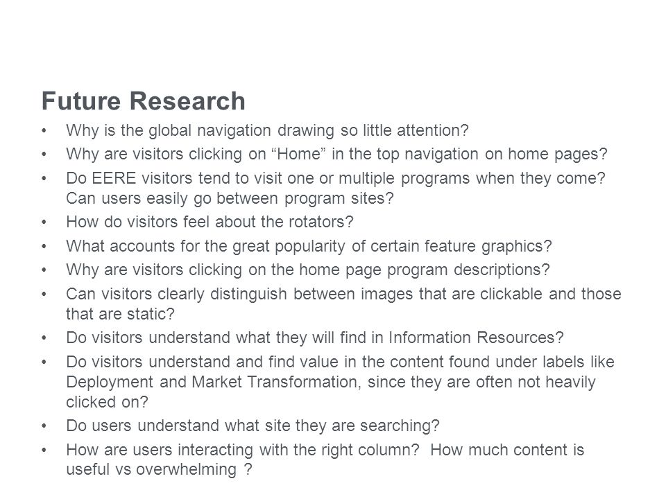 eere.energy.gov Future Research Why is the global navigation drawing so little attention.
