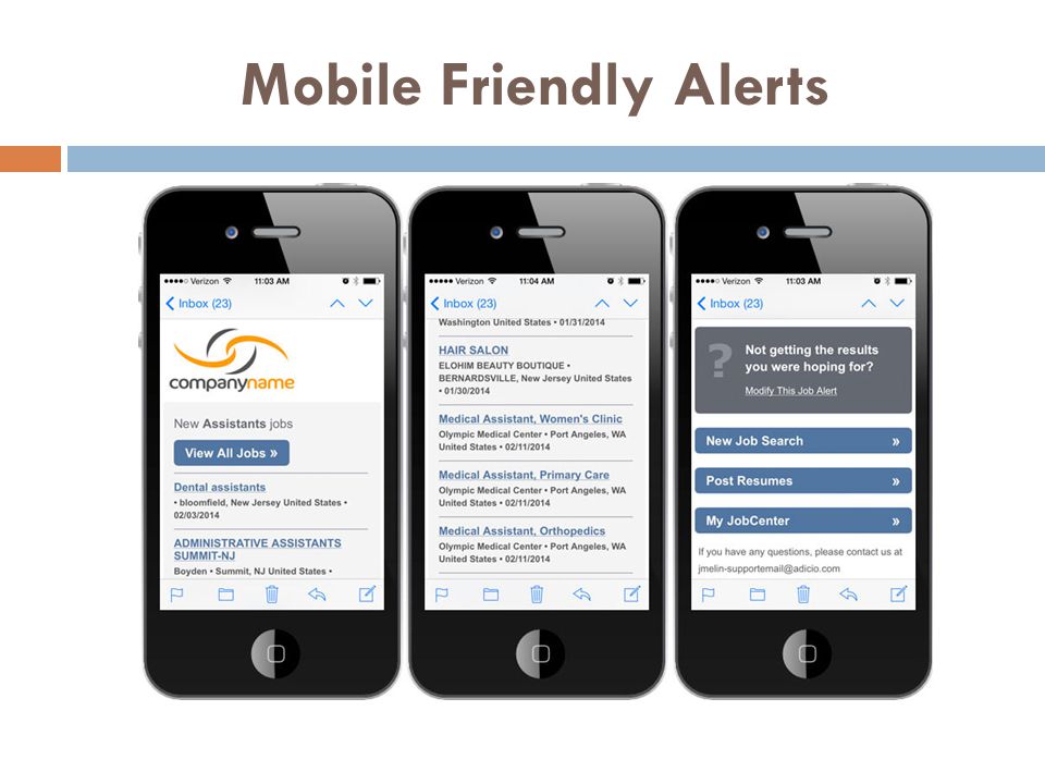 Mobile Friendly Alerts