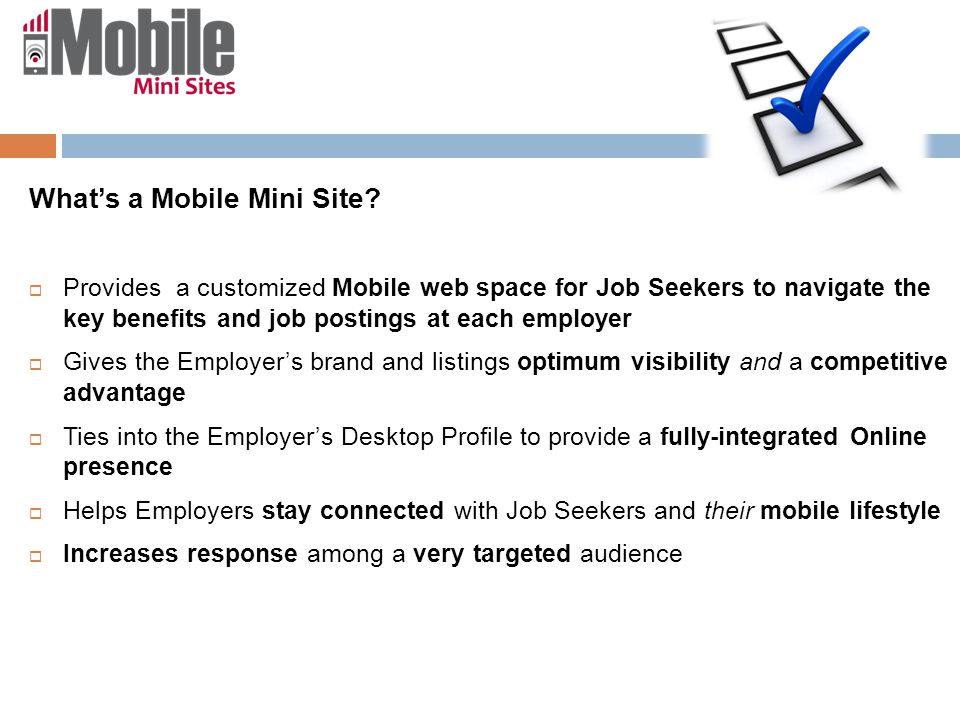 What’s a Mobile Mini Site.