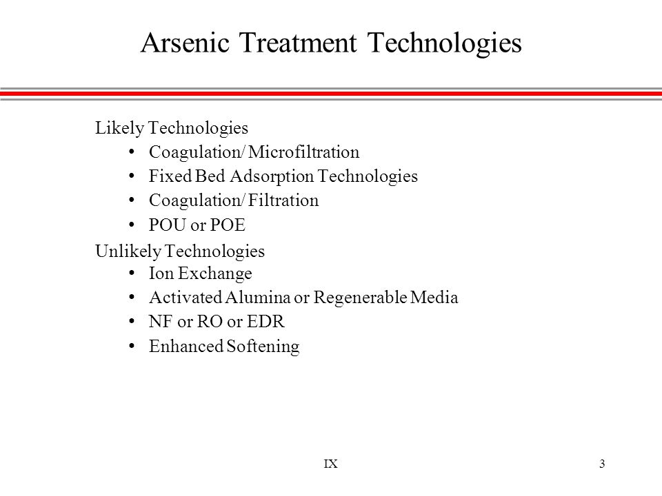 Ix1 Arsenic Removal By Ion Exchange Joe Chwirka Camp Dresser