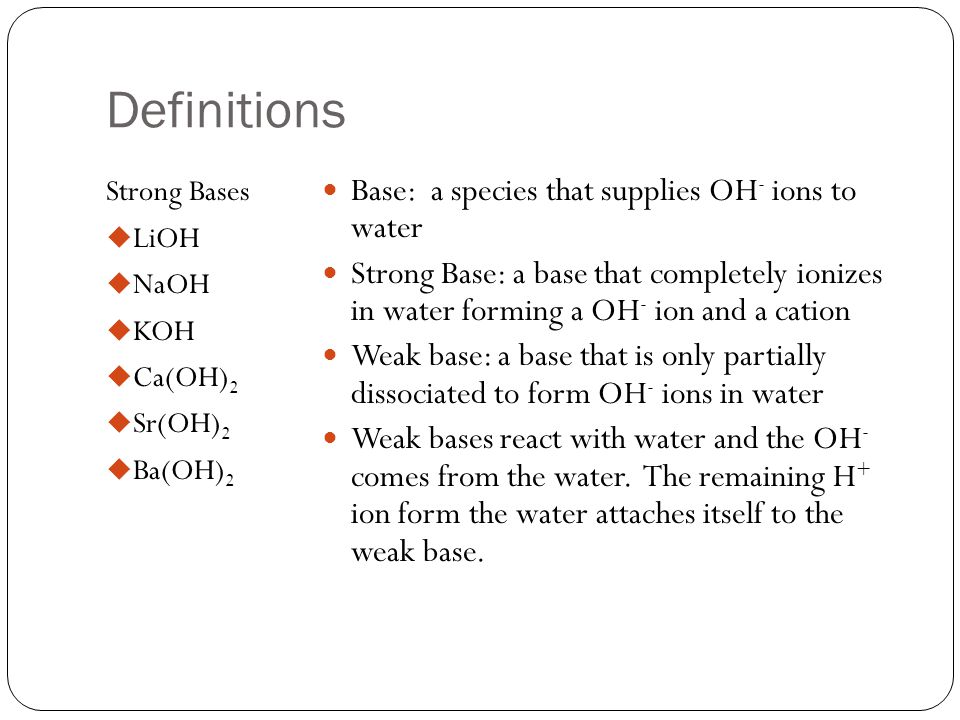 Acid Base Reactions Definitions Strong Acids Hcl Hbr Hi Hno 3 Hclo 4 H 2 So 4 Acid A Species That Supplies H Ions To Water Strong Acid Ppt Download Acid Base Reactions Definitions Strong Acids Hcl Hbr Hi Hno 3 Hclo 4 H 2 So 4 Acid A Species That Supplies H Ions To Water Strong Acid Ppt Download