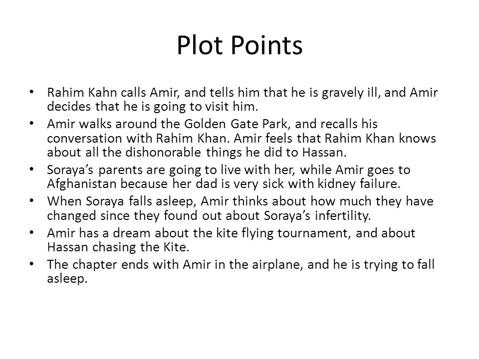 The kite runner plot diagram