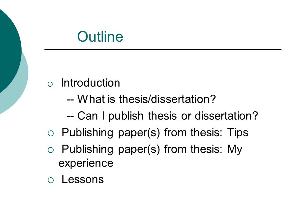 Publishing my master thesis