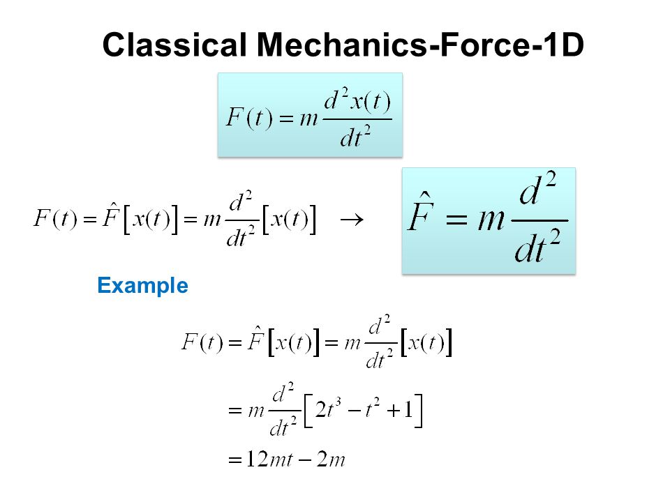 Classical Mechanics-Force-1D Example