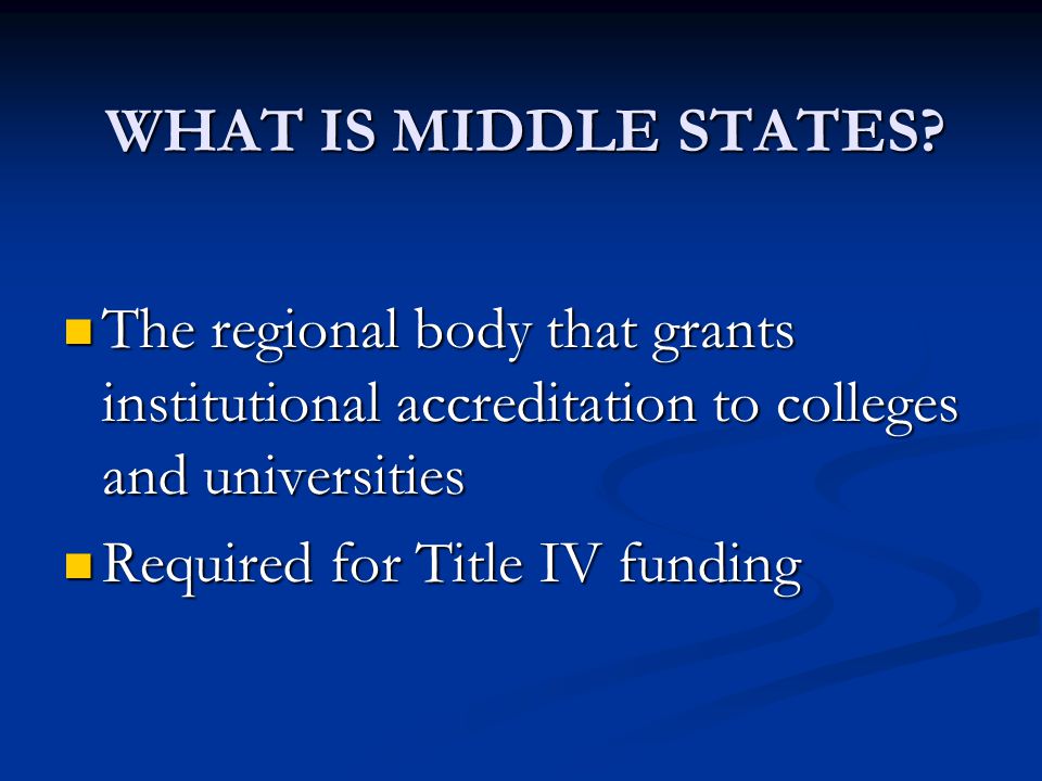 WHAT IS MIDDLE STATES.