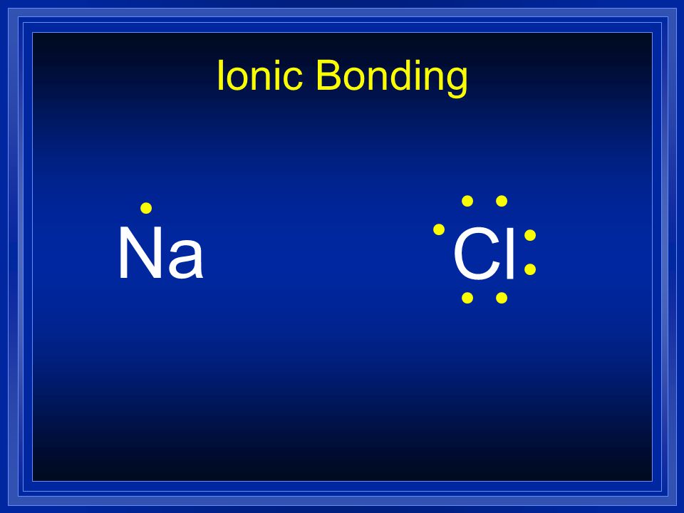 Ionic Bonding Na Cl