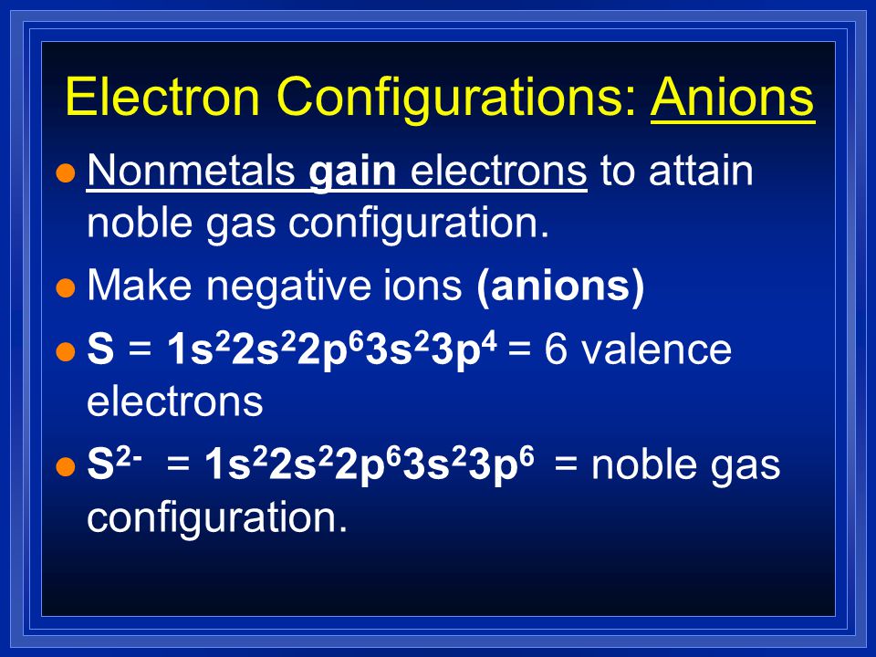 Electron Dots For Cations l Metals have few valence electrons l Metals will lose the valence electrons l Forming positive ions Ca 2+ NO DOTS are now shown for the cation.