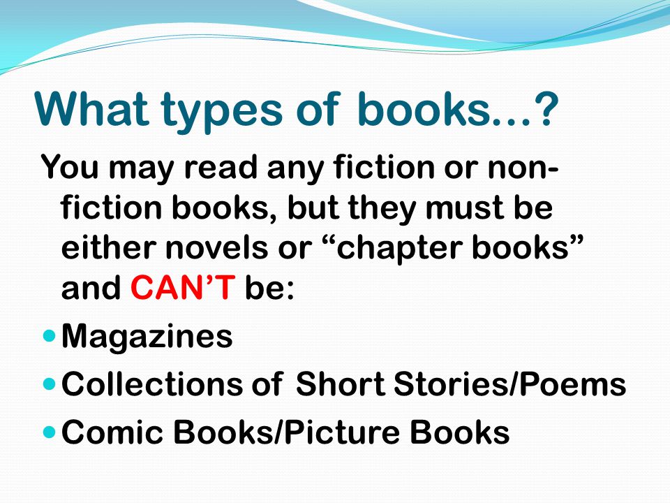 What types of books....