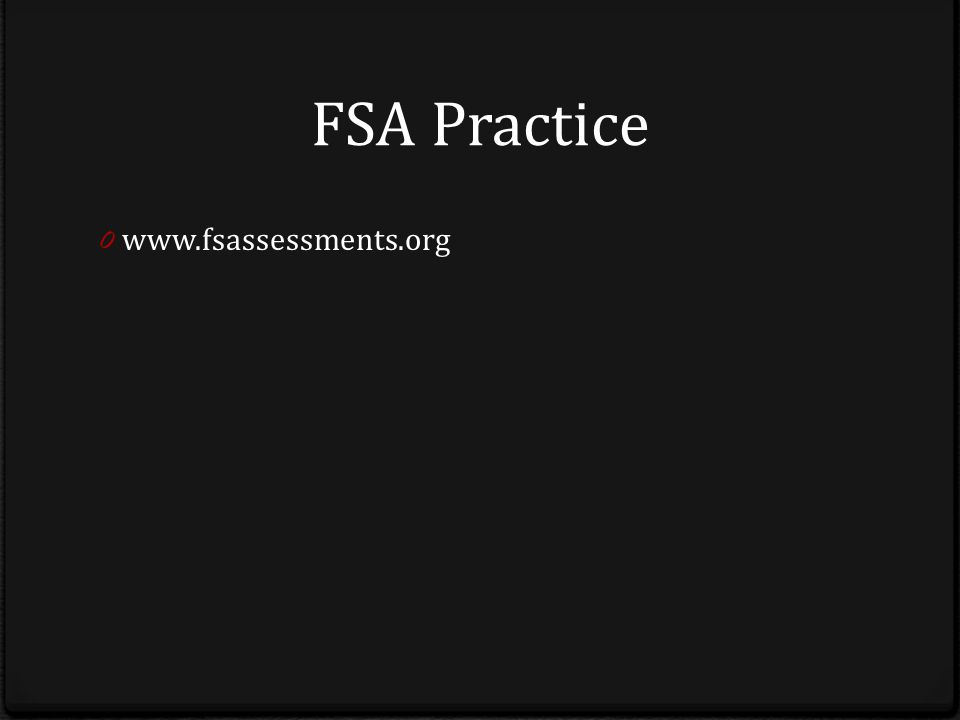 FSA Practice 0