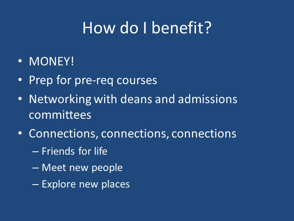 How do I benefit. MONEY.