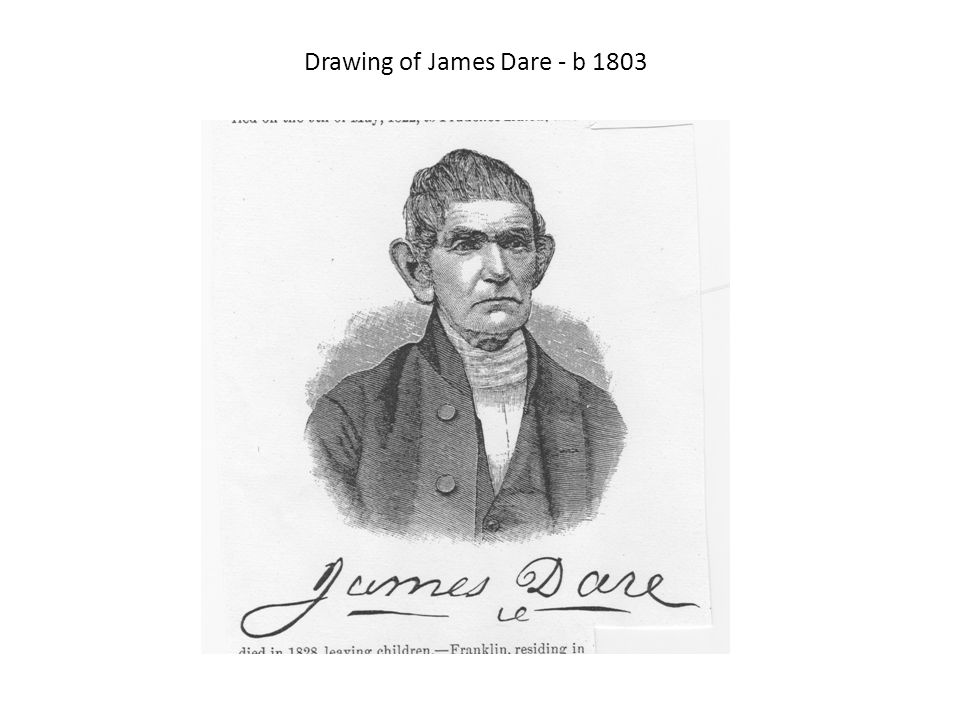 Drawing of James Dare - b 1803