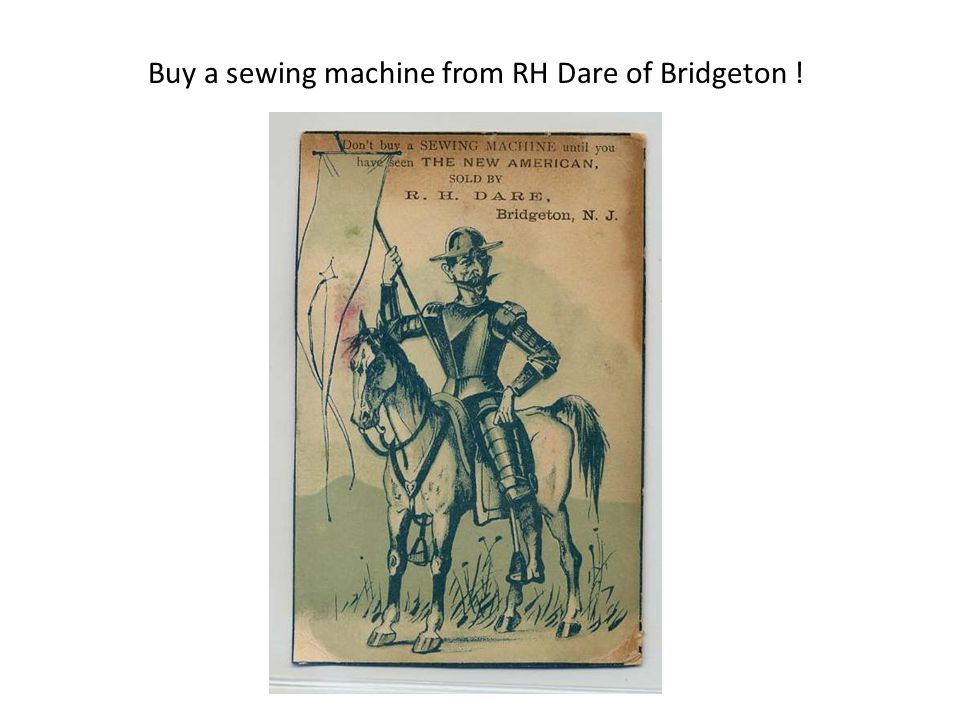 Buy a sewing machine from RH Dare of Bridgeton !