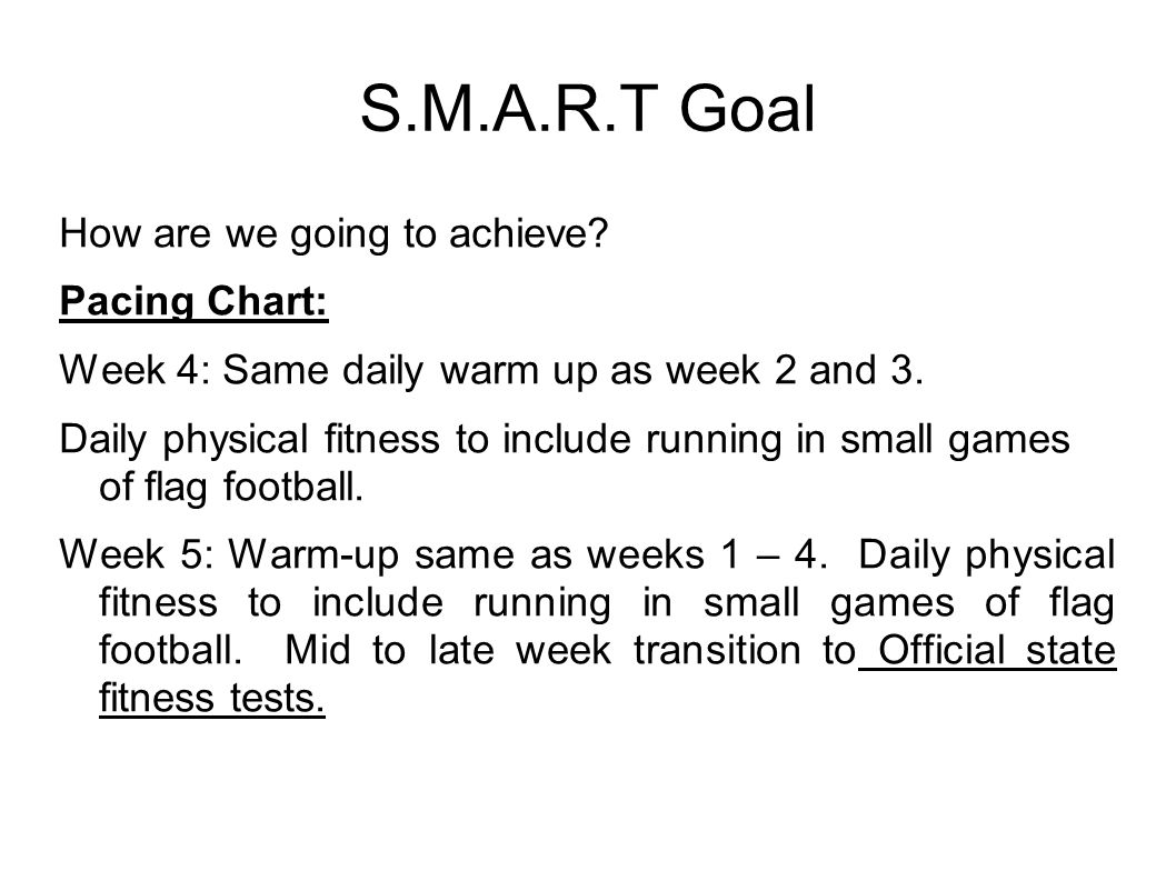Physical Fitness Chart For One Week
