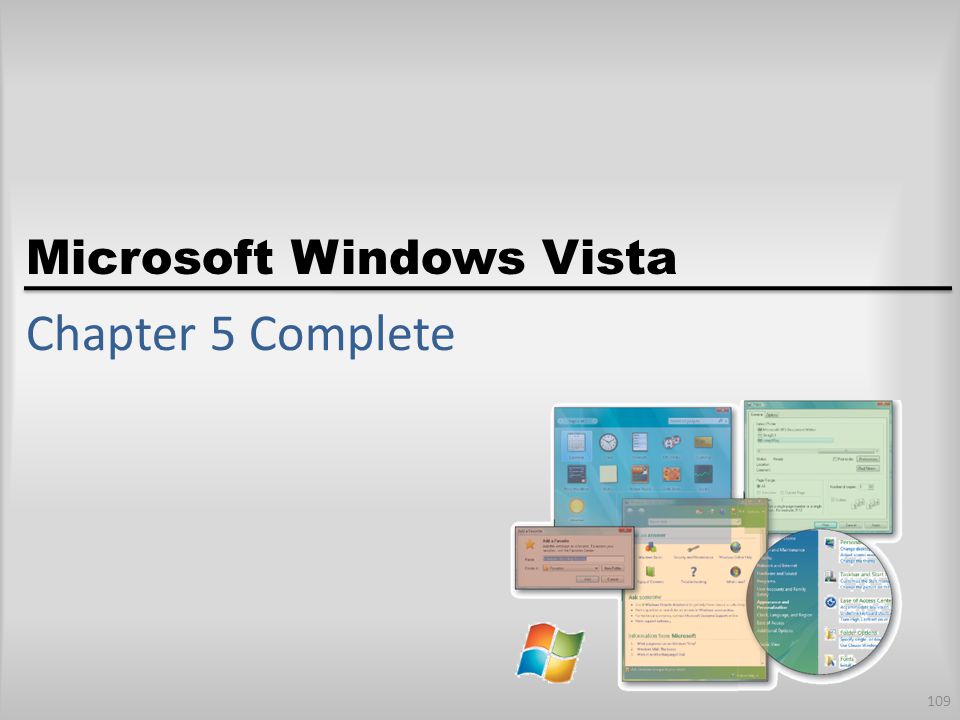 Microsoft Windows Vista Chapter 5 Complete 109