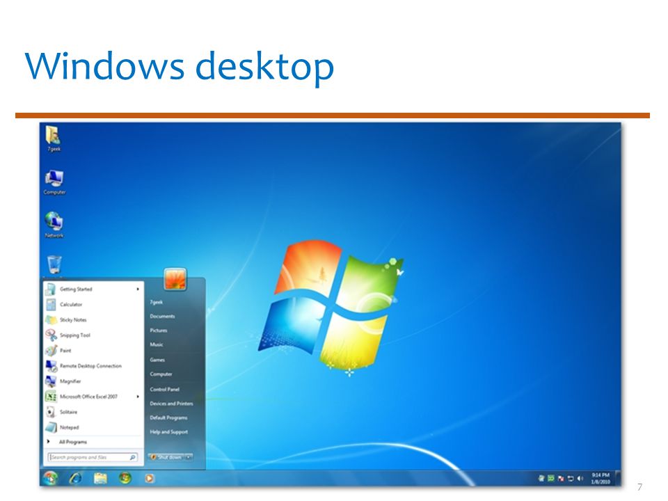Windows desktop 7