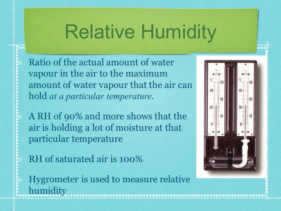 Types 2024 of humidity