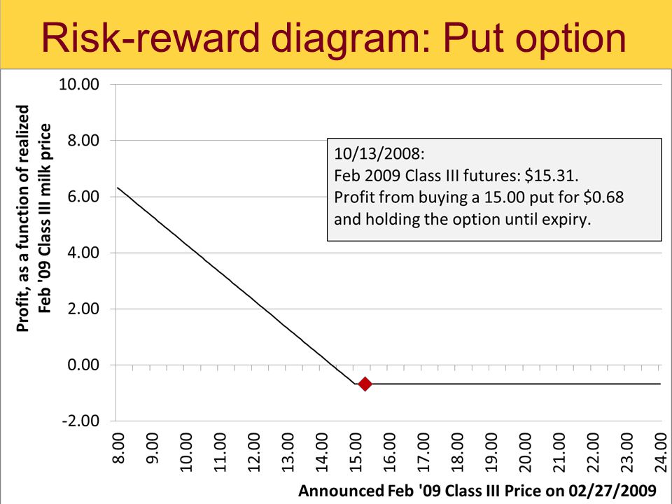 Risk-reward diagram: Put option