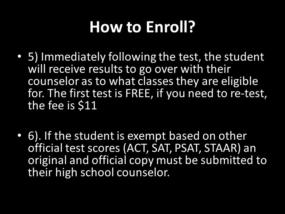 How to Enroll.