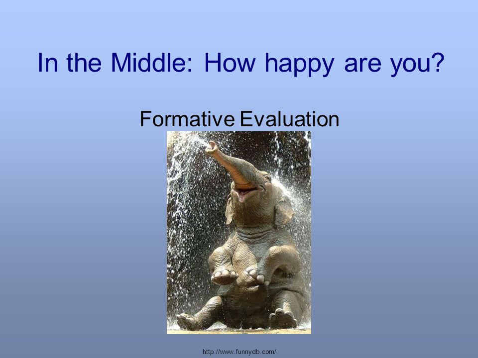 In the Middle: How happy are you Formative Evaluation