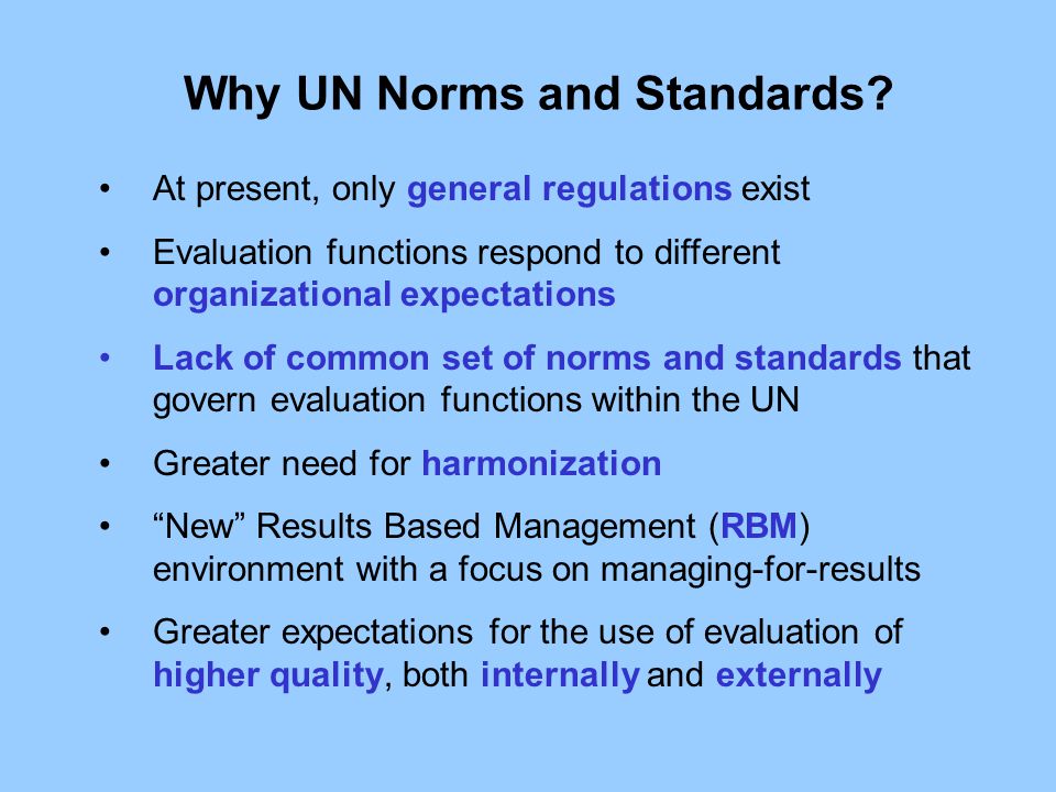 Why UN Norms and Standards.
