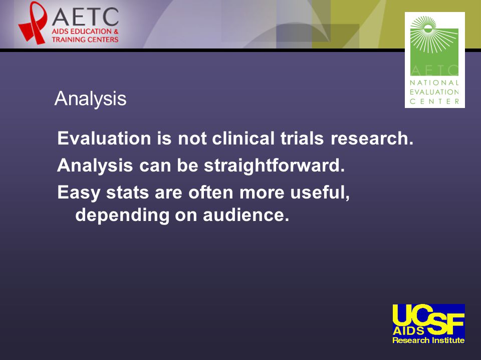 Analysis Evaluation is not clinical trials research.