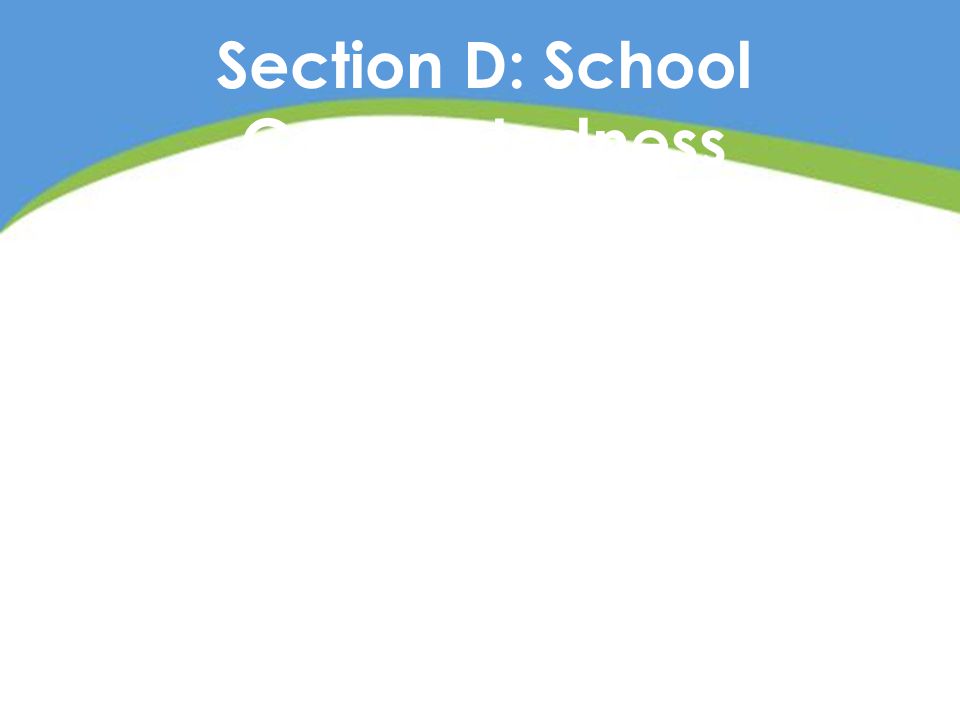 Section D: School Connectedness & Well-Being