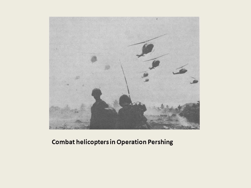 Combat helicopters in Operation Pershing
