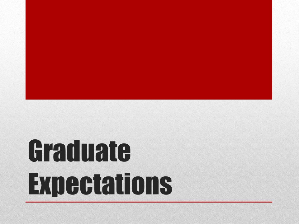 Graduate Expectations