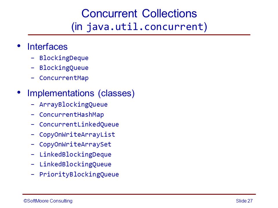 Collection utils. Коллекции concurrent java. Потокобезопасные коллекции java. Java иерархия concurrent коллекций. ARRAYBLOCKINGQUEUE java методы.