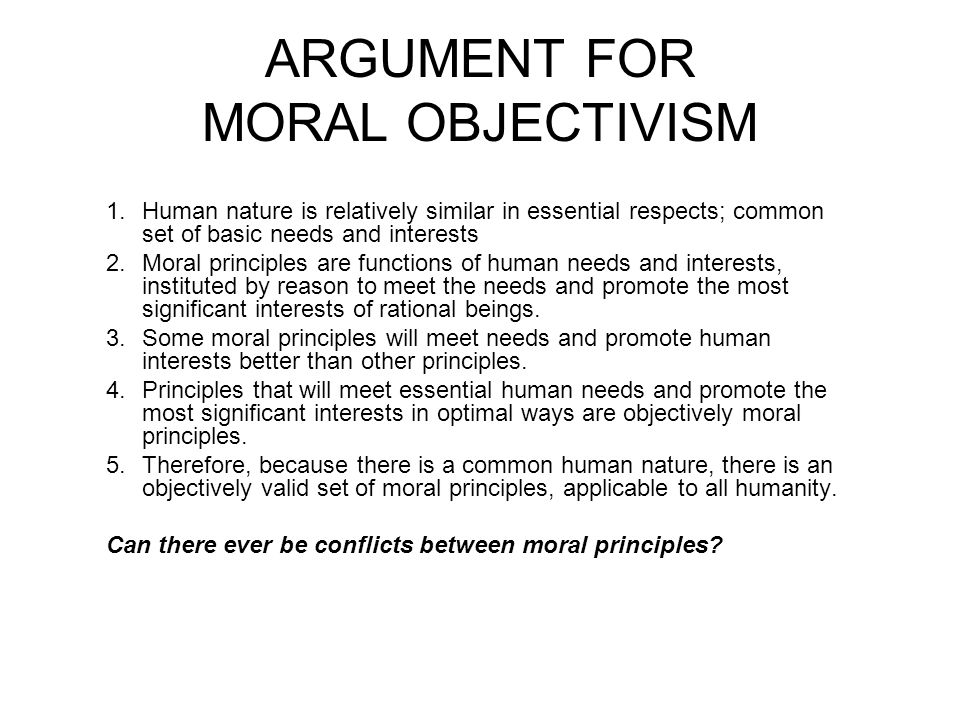ethical objectivism philosophy