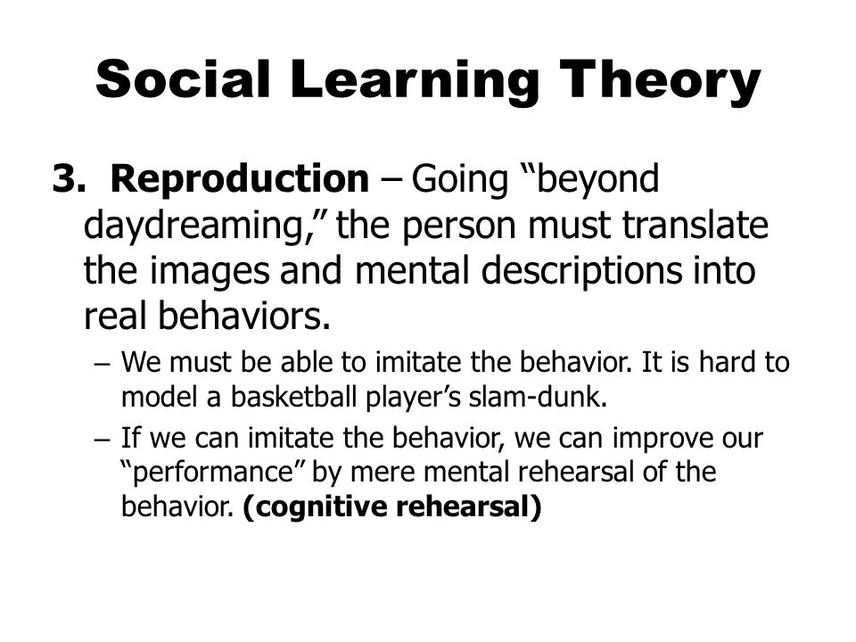 Social Learning Theory 3.