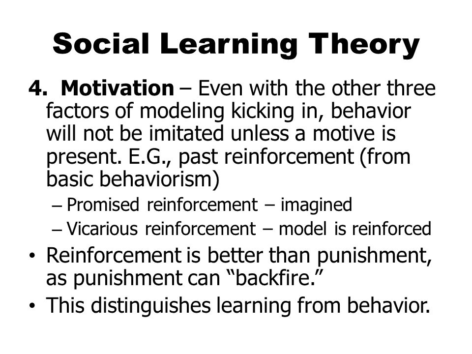 Social Learning Theory 4.