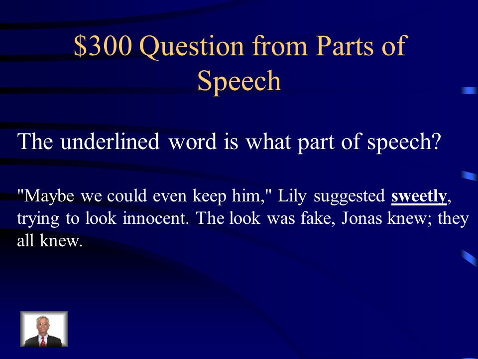 $200 Answer from Parts of Speech Verb